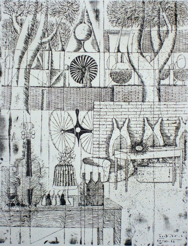 Der Winter 1963- Handätzung für Zeitschrift „SPEKTRUM“ Nummer 21, Der Winter, Dezember 63