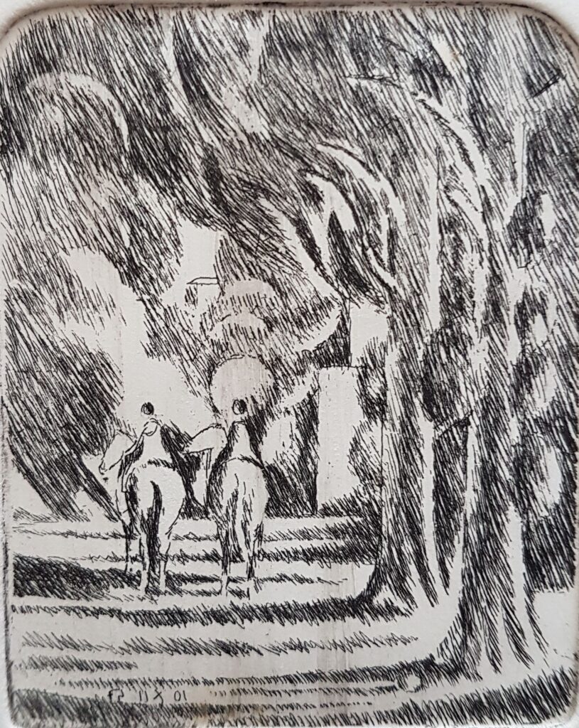 Landschaft mit zwei Reitern 1963