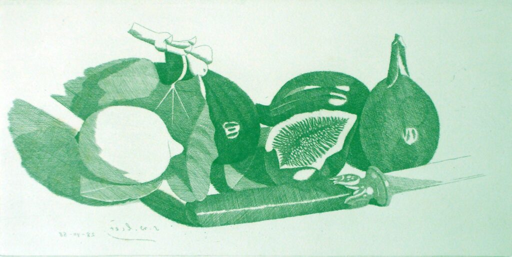 Grosses Stillleben mit Feigen und Messer 1958 (2)