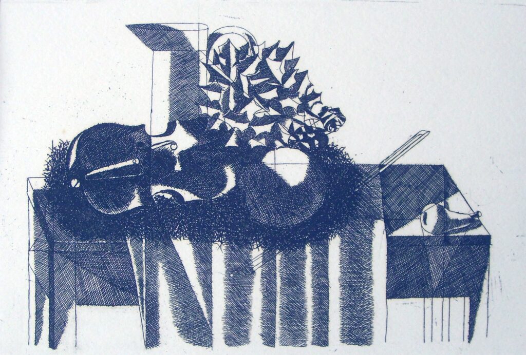 Vanitas 1963 - Violine und Schädel (2)