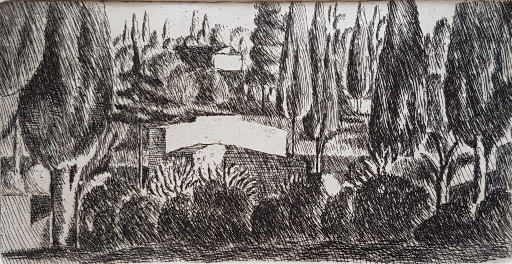 Park der villa Hildebrand,, Florenz 1957