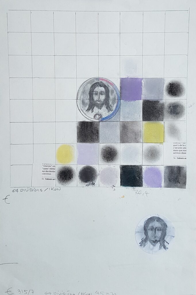 64 Carrés mit Christus (Skizze)