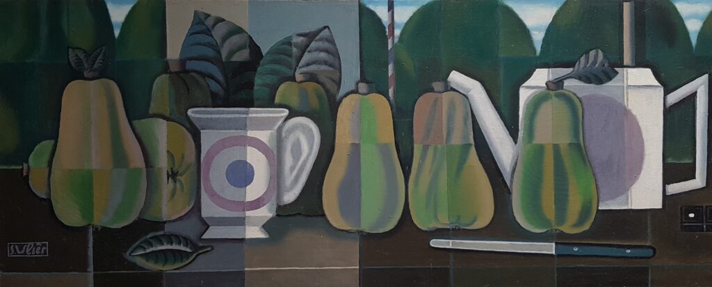 Stillleben mit Quitten und Teekrug 1969