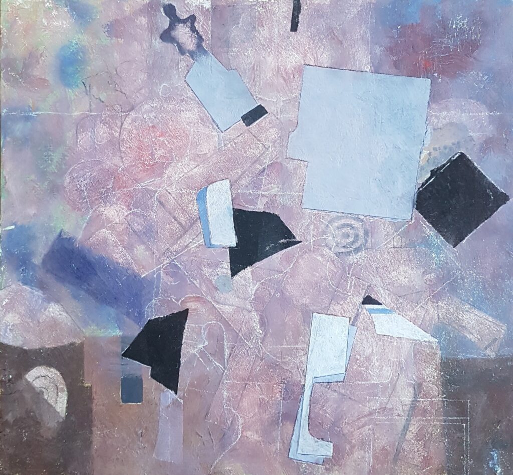 Weisse Gegenstände in Landschaft 1987