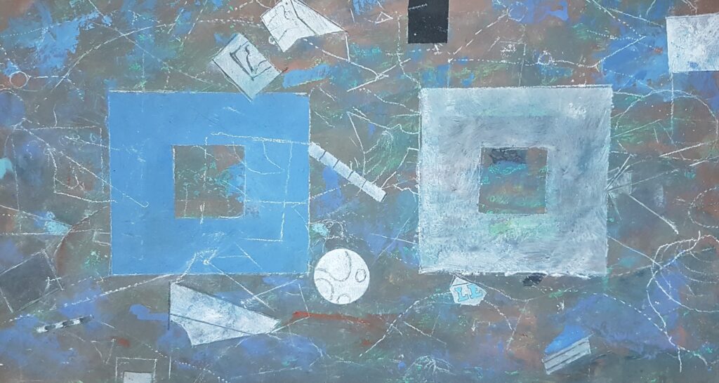 Grosse Eiche mit schwebendem Gegenstand 1988