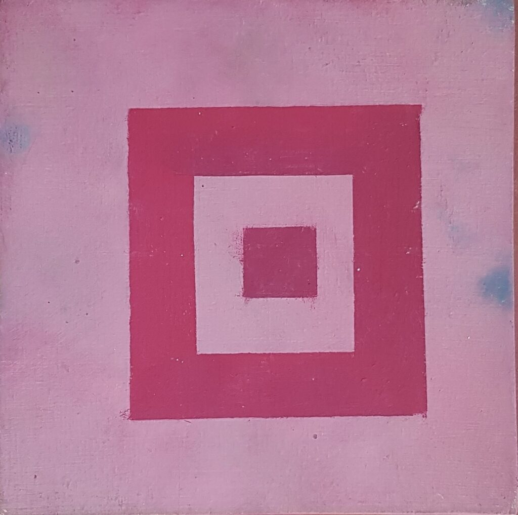 Rotviolettes Quadrat - Eternal object - Landscape with Urbild 1992