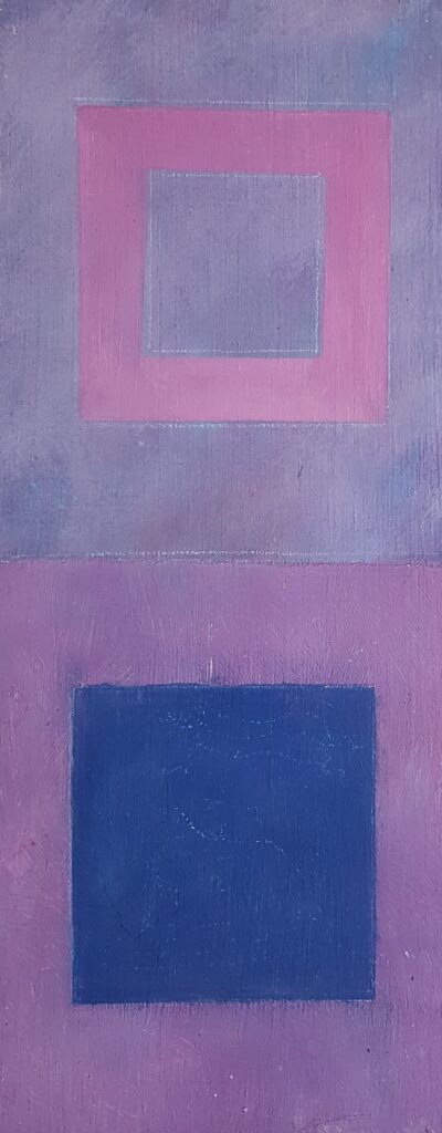 Quadrat auf violettem Grund 1993